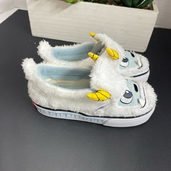 Vans Kids Fuzzy Monster Shoes - White and Yellow - Picture 2 of 5